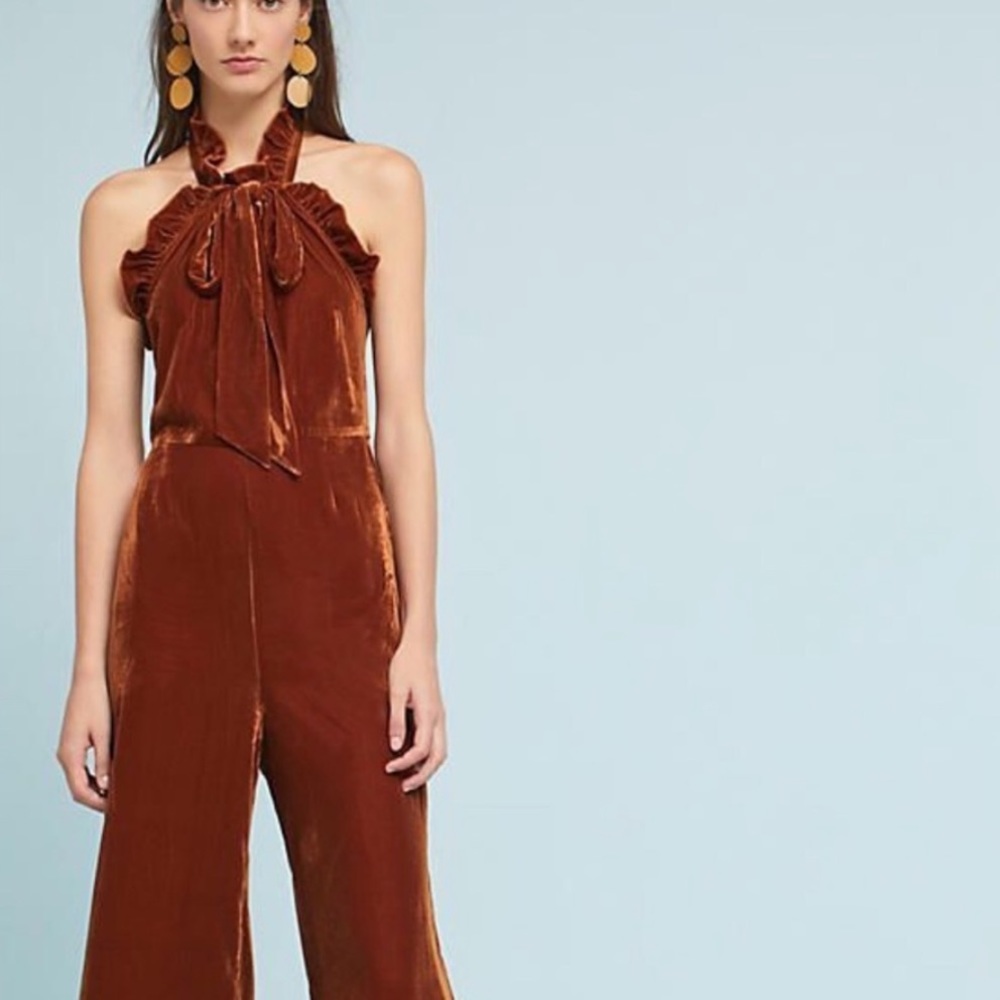 NWT Anthropologie Kristinit Velvet Jumpsuit, size small